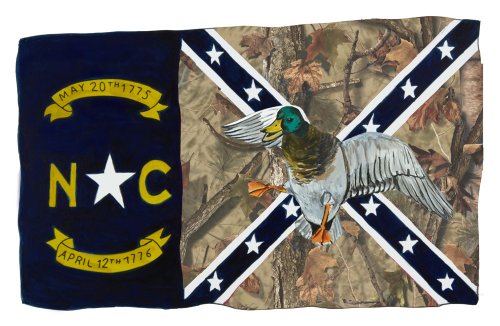 NC Camo Confederate Flag w/ Mallard