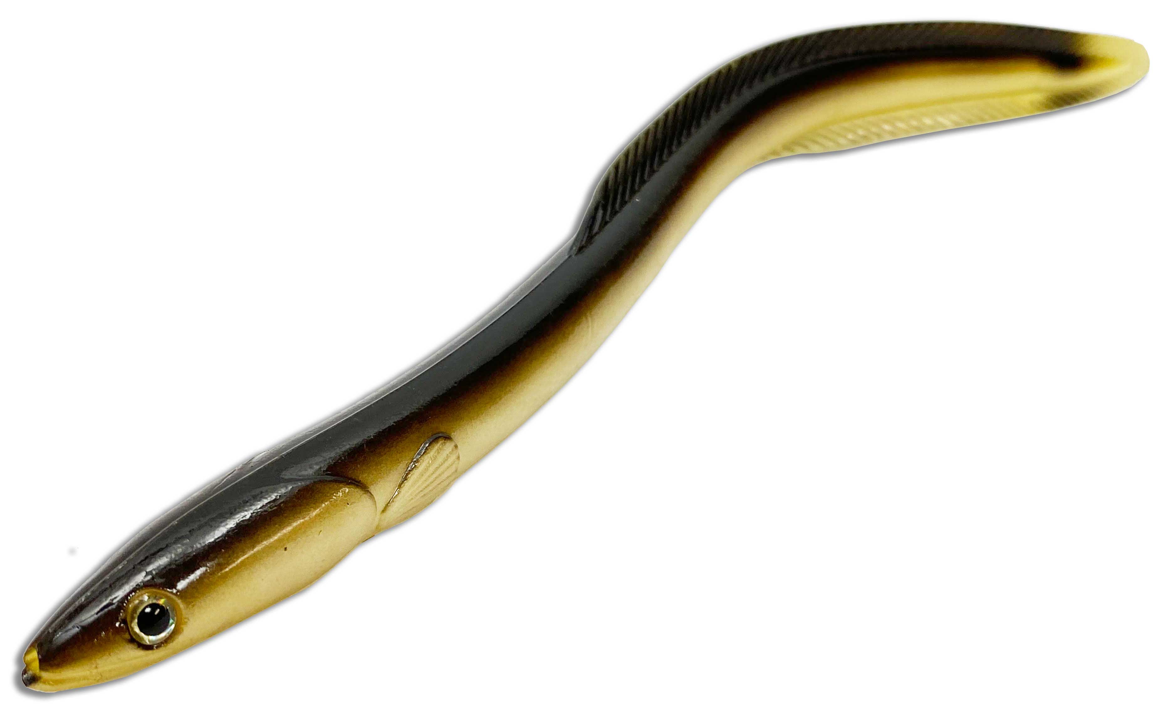 Artificial Eel 11" Natural Eel Color 3 Pack - Almost Alive Lures - Click Image to Close
