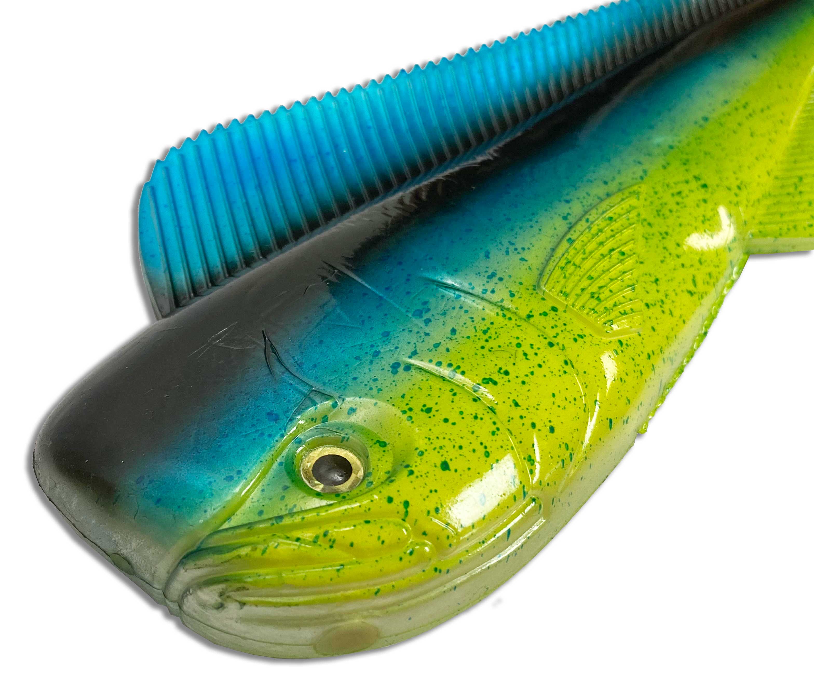 Artificial Mahi 12" Blue/Green/Yellow - Almost Alive Lures - Click Image to Close