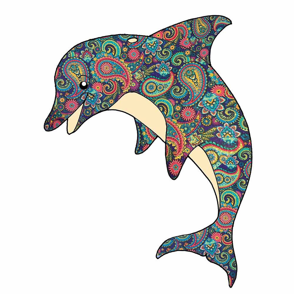 Porpoise Paisley - Blue Decal/Sticker - Click Image to Close