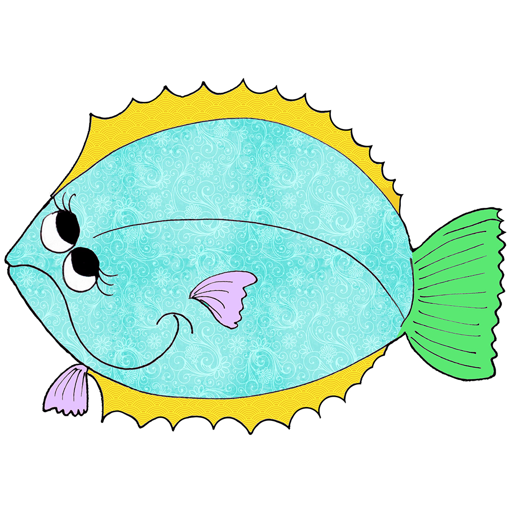 Smiley Fish Decal/Sticker - Click Image to Close