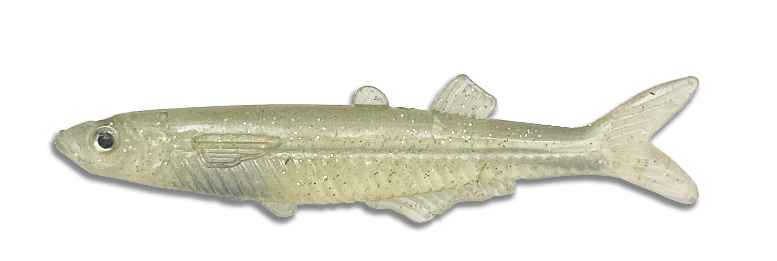 Almost Alive 2.75" Soft Glass Minnow Lures 6 Pack Silver
