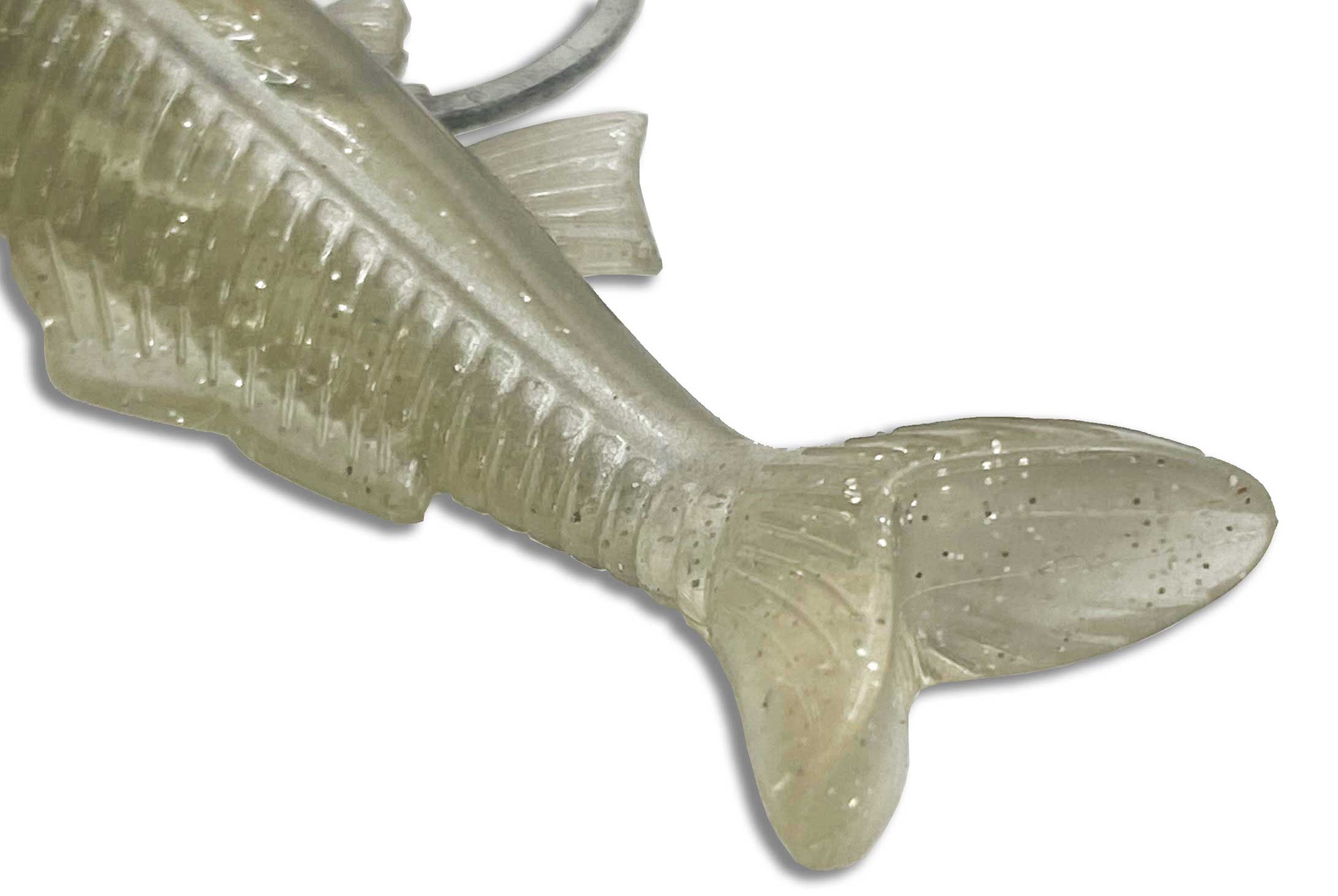 Almost Alive 3.25" Soft Rigged Glass Minnows 5 Pack Natural - Click Image to Close
