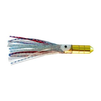 Gold Bullet Trolling Lure, 5 Inch With Red, Blue, - Click Image to Close