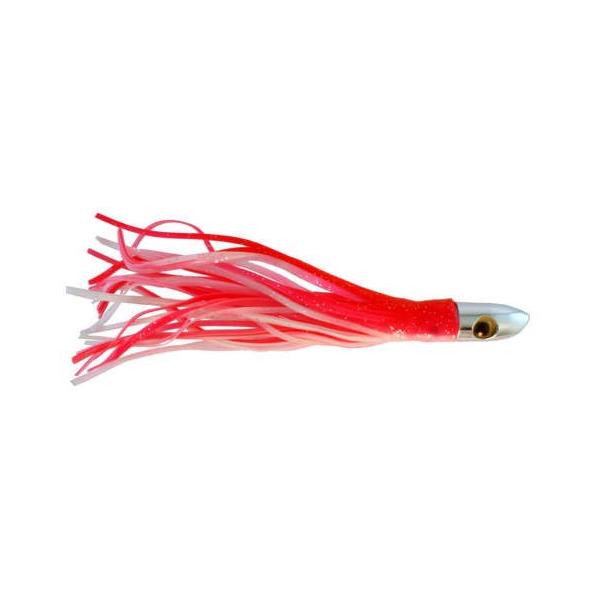 Chrome Shark Trolling Lure, 6 Inch With Pink And W - Click Image to Close
