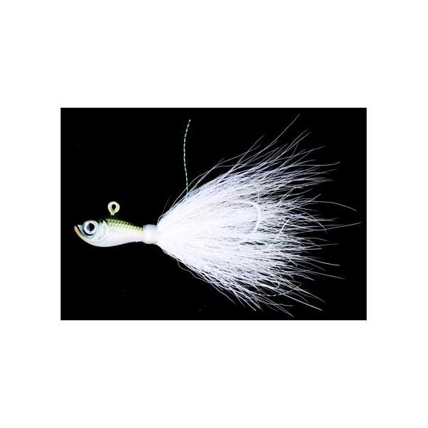 Buck Tail 5.5 Inch Dark Green And White 2 Oz. - Click Image to Close