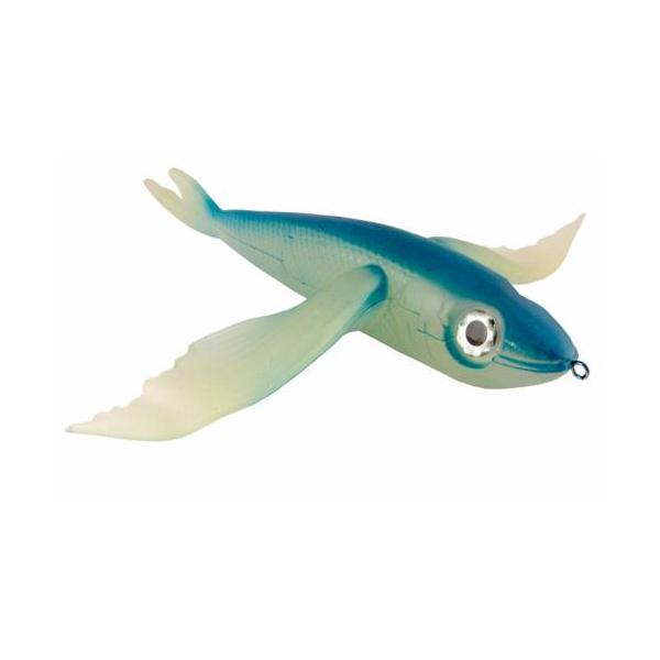 Flying Fish with Rigging Spring 10" Bright Blue/Glow - Almost Al - Click Image to Close