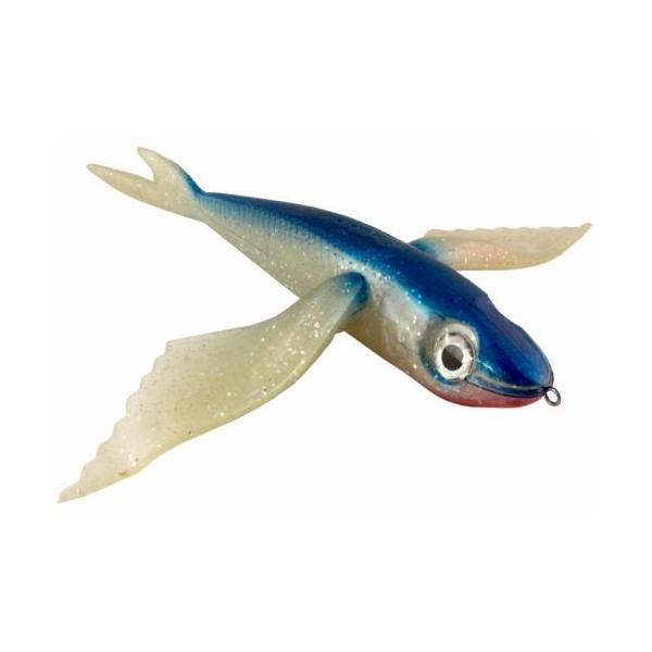 Flying Fish with Rigging Spring 10" Blue/White/Red Nose - Almost - Click Image to Close