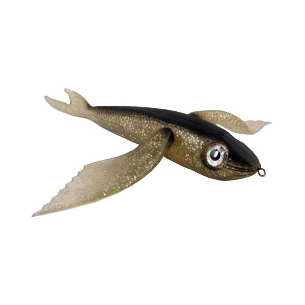 Flying Fish with Rigging Spring Black/Glitter 10" - Almost Alive - Click Image to Close