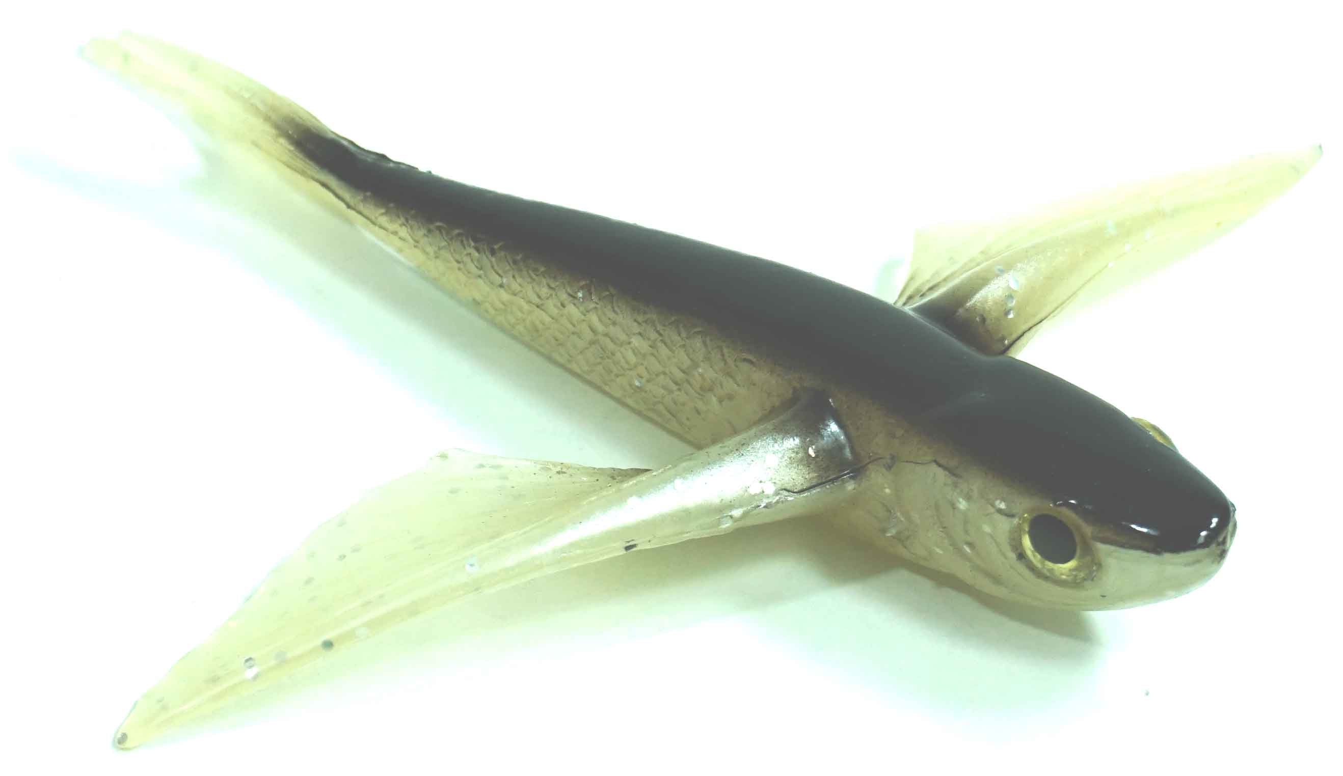 Flying Fish Black/Clear 6" - Almost Alive Lures - Click Image to Close