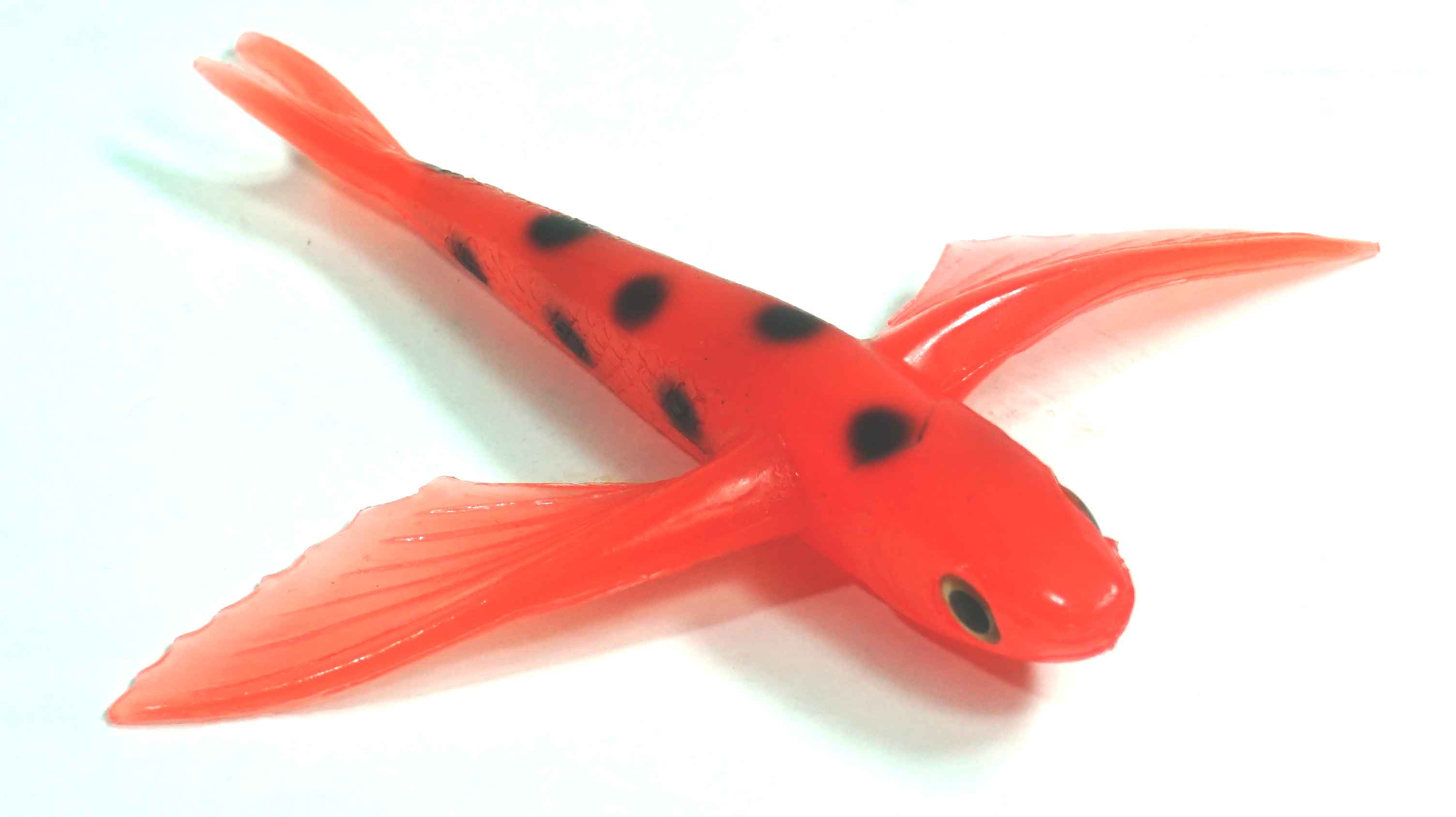 Flying Fish Red/Black Dot 6" - Almost Alive Lures - Click Image to Close