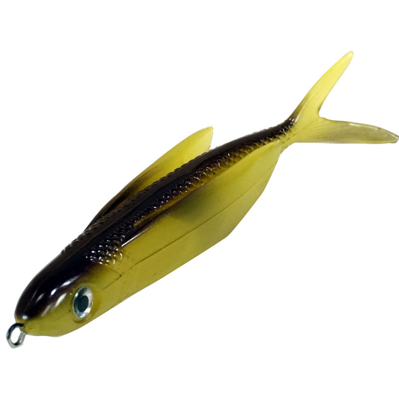 Almost Alive Lures 6 Soft Plastic Flying Fish with Swept Artificial Swept  Wing Flying Fish with Spring Small Brown/Yellow $5.99 [AAFFSB689S] - $5.99  : Almost Alive Lures, The best there ever was.