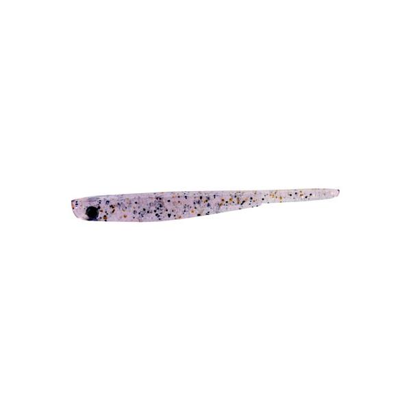 Almost Alive 2.5" Soft Clear Minnow Lures 10 Pack Purple Glitter