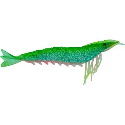 Artificial Shrimp 4-1/4" Green/Pink 4 Pack - Almost Alive Lures - Click Image to Close