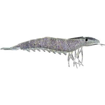 Artificial Shrimp 4-1/4" Silver Flake 4 Pack - Almost Alive Lure - Click Image to Close