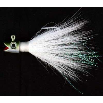 Smiley Buck Tail 4.5 Inch 2 Oz Green And White - Click Image to Close