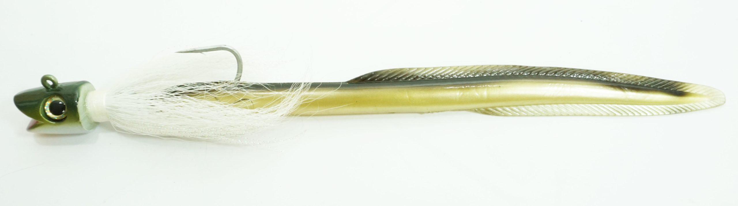 Smiling Bucktail Jig and Eel Eel Color Head 4oz