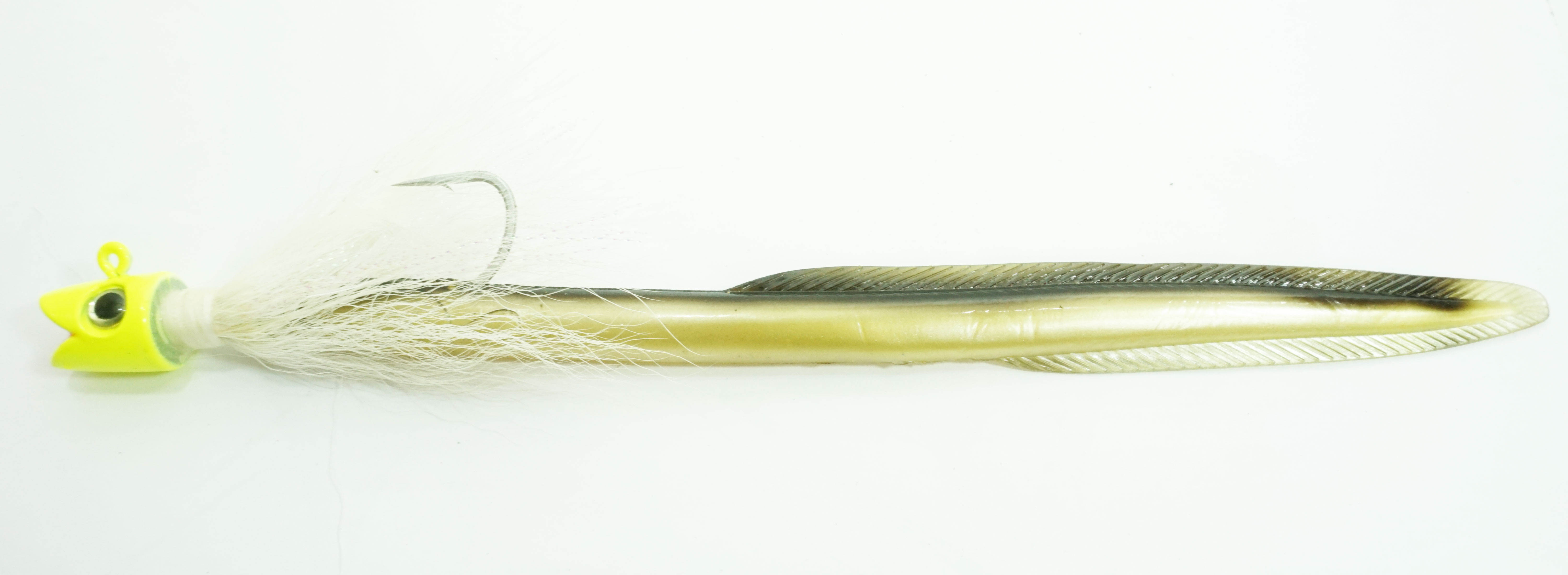 Smiling Bucktail Jig and Eel Chartreuse Head 3oz [AASBT-19-4EEL] - $10.99 :  Almost Alive Lures, The best there ever was.