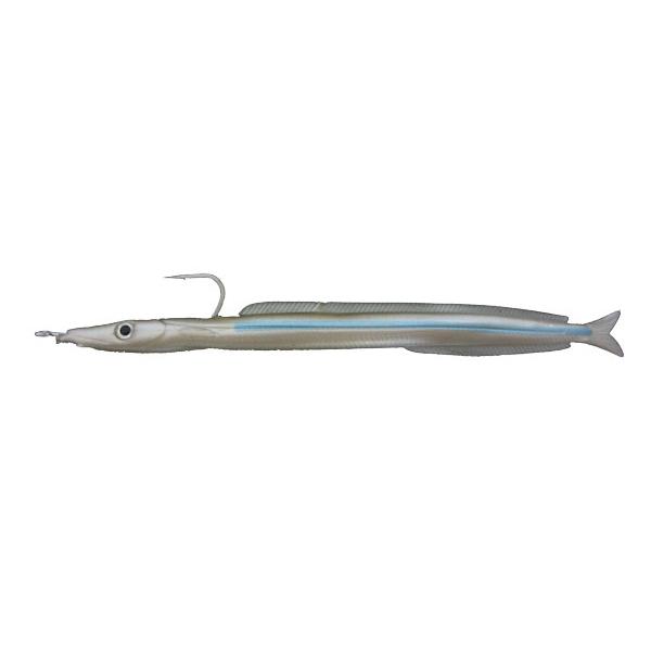 Artificial Sand Eel Rigged 9" Natural Stripe 3 Pack - Almost Ali - Click Image to Close