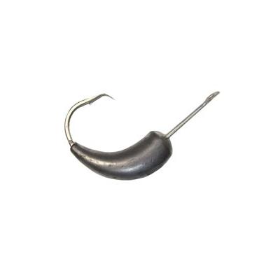 Reverse Weighted Swimbait Hook Unpainted 1.8 Oz - Click Image to Close