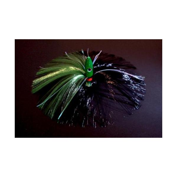 270g Green Bullet Head With Green/black Hair With Mylar Flash