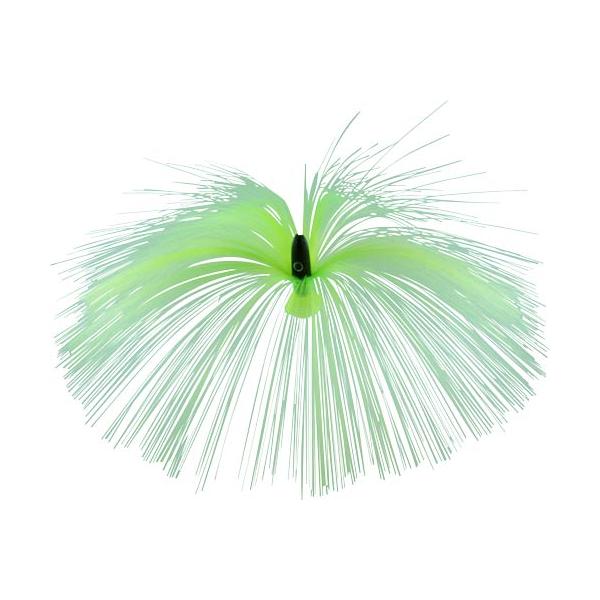 Witch Lure, Black Bullet Head, 23g, With 7 Inch Chartreuse Hair - Click Image to Close
