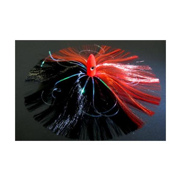 350g Red Bullet Head With Red/black Hair With Mylar Flash