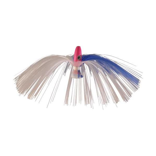 Witch Lure, Hot Pink Bullet Head, 95g, With 7 Inch Blue, White H - Click Image to Close
