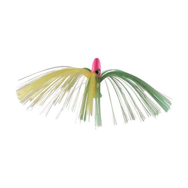Witch Lure, Hot Pink Bullet Head, 95g, With 7 Inch Green, Yellow