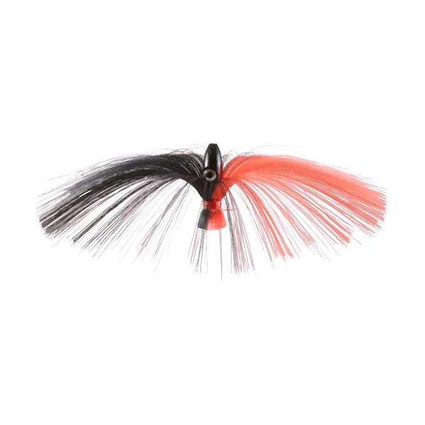 Witch Lure, Black Bullet Head, 95g, With 7 Inch Red, Black Hair - Click Image to Close