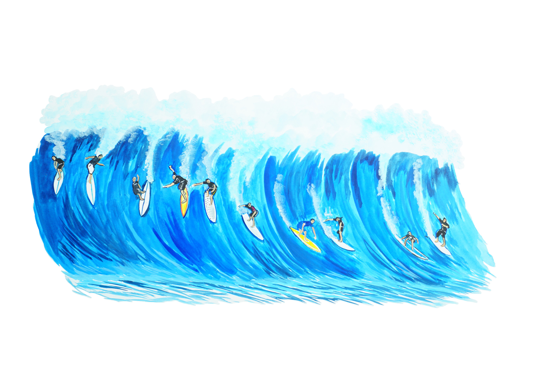 Big Wave Surfers Decal/Sticker