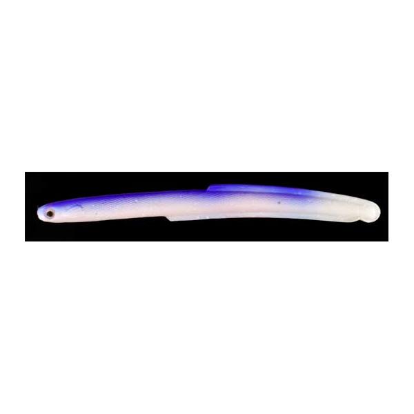 Almost Alive Lures 6 Pack 5.5" Plastic Eel Electric Blue White - Click Image to Close