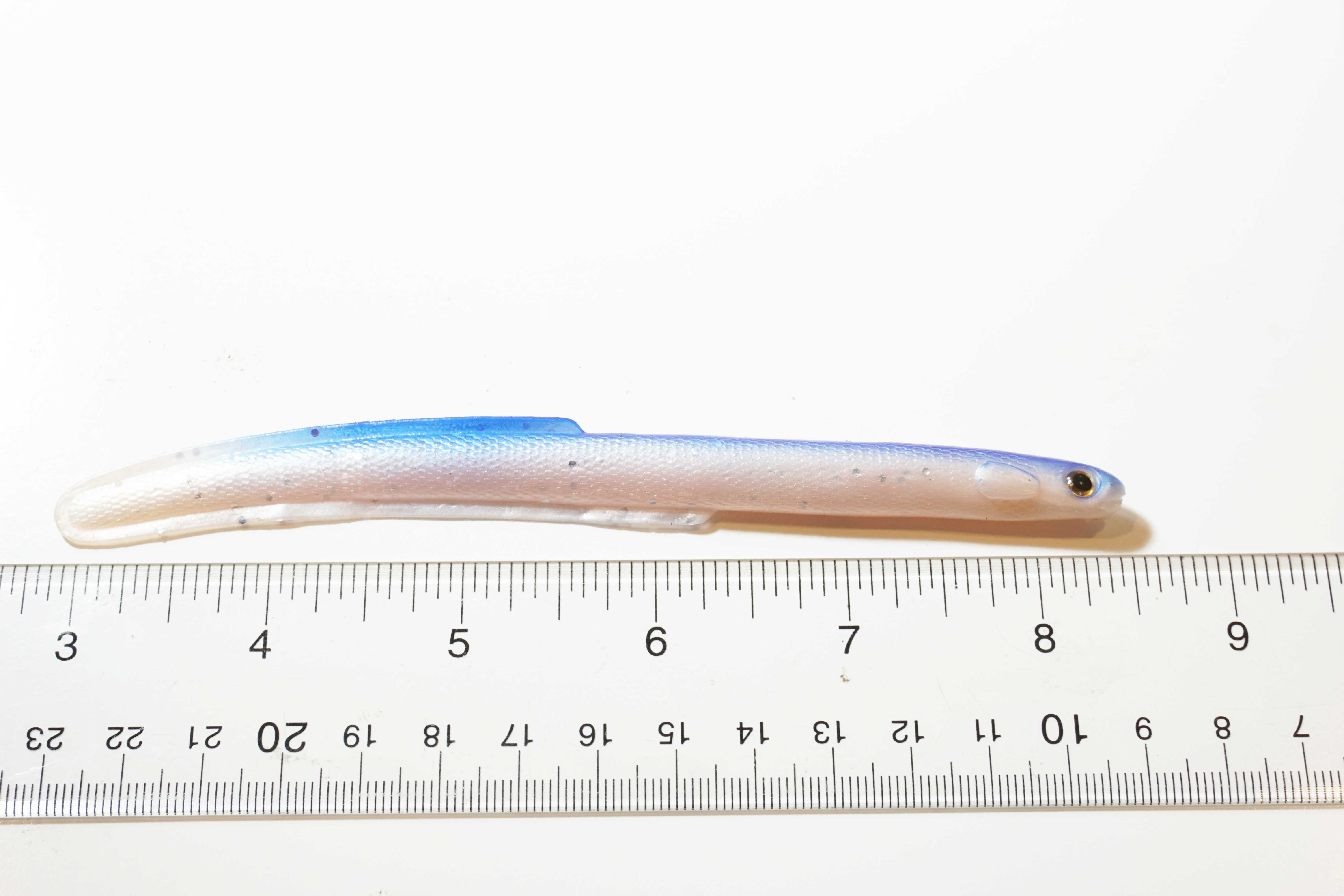 Soft Plastic Eel Blue/Pearl 5.5" - Click Image to Close