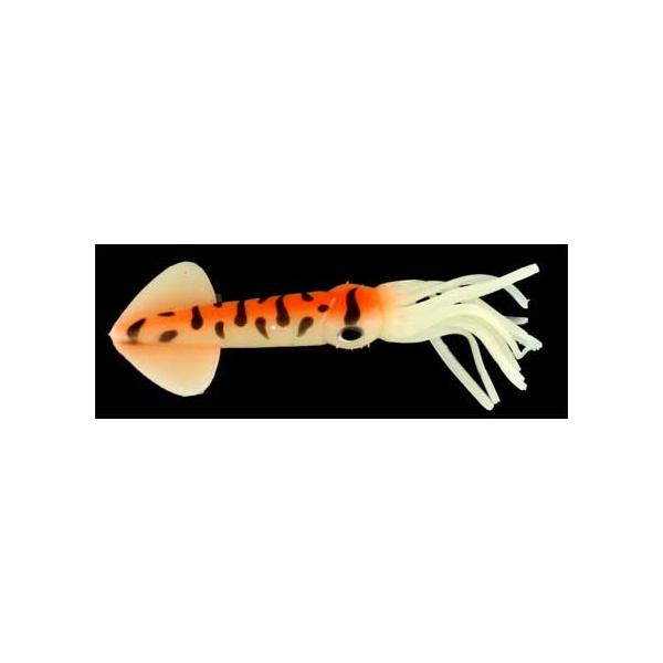 Squid Full Body 4 Inch Glow Orange Black (4 Pack) - Click Image to Close