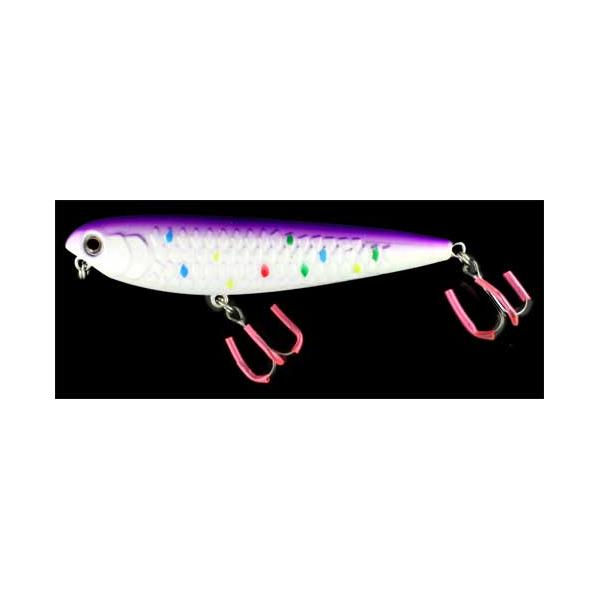 Hard Bait Top Water Purple White - Click Image to Close
