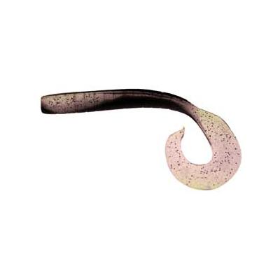 Soft Bait Curly Tail Clear With Gold Glitter 6 Pack - Click Image to Close