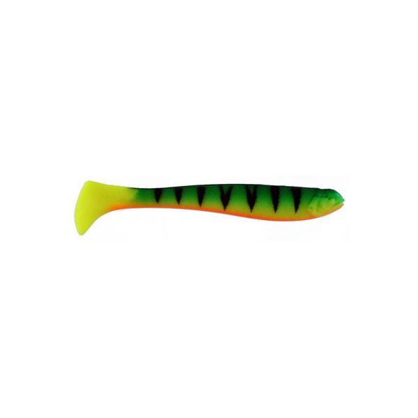 Almost Alive 8" Soft Shad Paddle Tail Bait Fluoro Green Tiger - Click Image to Close