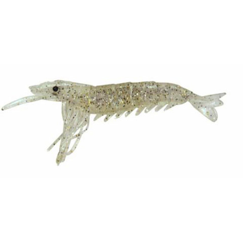 Artificial Shrimp 3-1/4" Clear/Glitter 3 Pack - Click Image to Close