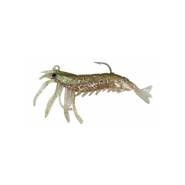 Artificial Shrimp Rigged 3-1/4" Natural 6 Pack - Almost Alive Lu - Click Image to Close