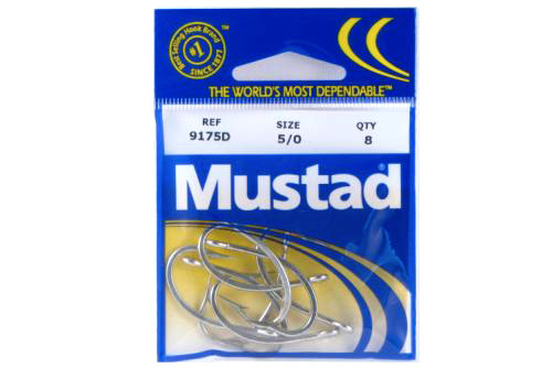 Mustad 9175D-5/0-27 O'Shaughn Hks 10Pk TB Sz5/0 Duratin - Click Image to Close