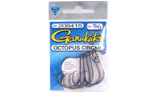 Gamakatsu 208415 Octopus Circle Hks Loose 6Pk Sz5/0 NS Blk - Click Image to Close