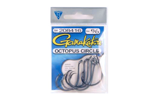 Gamakatsu 208416 Octopus Circle Hks Loose 6Pk Sz6/0 NS Blk - Click Image to Close