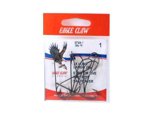 Eagle Claw 072A-1 Classic Hooks 10Pk Sz1 Brnz