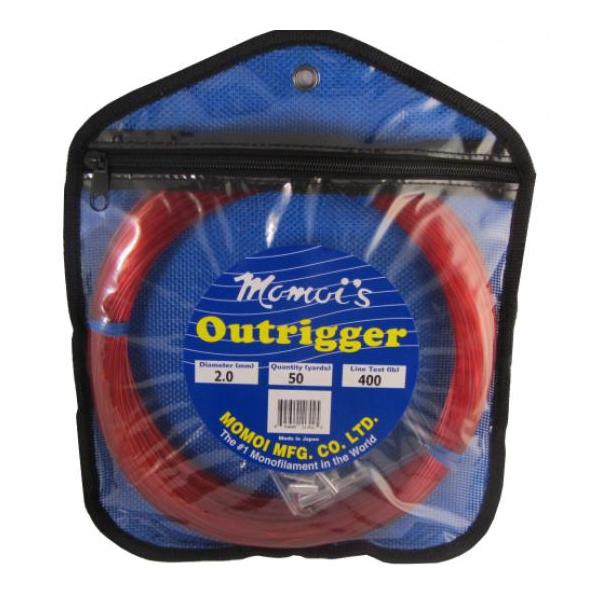 Momoi 11702 Outrigger Mono Kit 400# Red, 50yards W/silverlock Sl - Click Image to Close