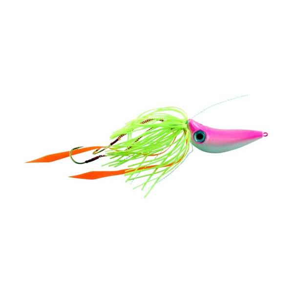 Vertical Jig with Assist Hook Pink/White 1.4 ounce - Almost Aliv - Click Image to Close