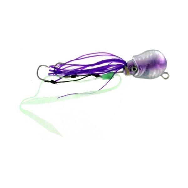 Vertical Jig Octopus Purple/Silver 2.8 ounce - Almost Alive Lure - Click Image to Close