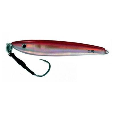 Vertical Jig Regulus Red/Silver 7 ounce - Almost Alive Lures - Click Image to Close
