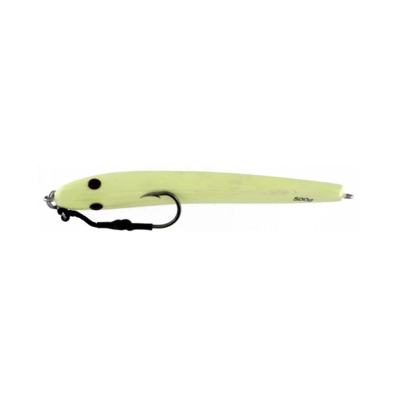 Vertical Jig Jabbah Glow 17.5 ounce - Almost Alive Lures - Click Image to Close