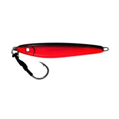 Vertical Jig Nunki Black/Red 5.3 ounce - Almost Alive Lures - Click Image to Close