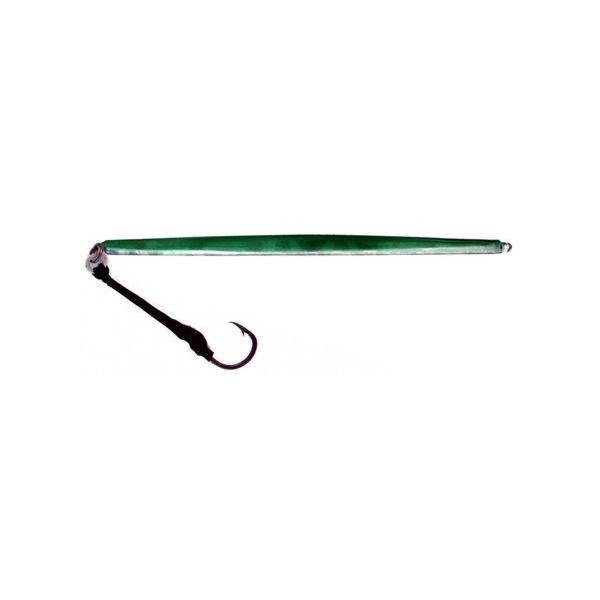 Vertical Jig Bunda Green/Flash 2.8 ounce - Almost Alive Lures - Click Image to Close